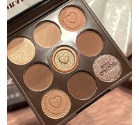 Eyeshadow Palette, Matte Shimmer Nude Eye Shadow Pallets for Women, Brown Long Lasting Shadows Palettes, Waterproof Highly Pigmented Pink Natural Look 9 Colour Eye Shadows for Makeup