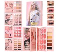 Eyeshadow Palette - Pearl Matte Book-Shaped Blush Eyeshadow Pallet - Eye & Cheek Palette | for Daily Commutes Dating School Parties Dinners Carnivals Girlfriend Wife Friend Sister