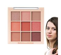 Eyeshadow Palette - Waterproof Matte 9 Color Eye Shadow Pallete - Highly Pigmented Glitter, Long Lasting Luxury Shimmer Matte Glitter Makeup Pallete for Daily Use Party Bar
