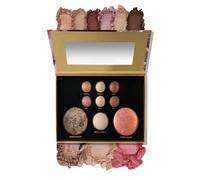 Eyeshadow Palette with 3D Embossed Design, Highly Pigmented Shimmer and Matte Eye Shadow, Multifunctional Contour Palette and Highlighter, Long-Lasting Waterproof Makeup (#2, 9-Color)