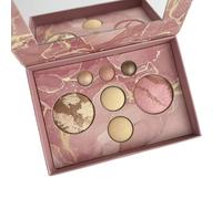 Eyeshadow Palette with 3D Embossed Design, Highly Pigmented Shimmer and Matte Eye Shadow, Multifunctional Contour Palette and Highlighter, Long-Lasting Waterproof Makeup (#4, 9-Color)