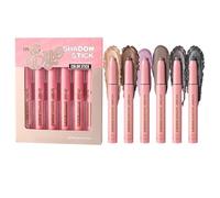 Eyeshadow Pen, Soft Creamy Shimmer Eyeshadow Pen, Shiny Pigmented Eyeshadow Smudge-proof Beauty Item for Daughters, Colleagues, Girlfriends, Family