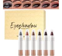 Eyeshadow Pencil, Eyeshadow Stick - Eyeshadow Cream Stick | Shimmer Highlighter Glitter Longwarding 6 Colours Cosmetics for Mature Skin Bride Makeup
