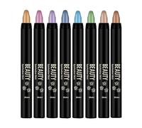 Eyeshadow Pencil | Set of 8 Glitter Pencils | Blendable Waterproof Cream Eyeshadow | Durable Glitter Pencils for Women, Easy and Radiant Eye Makeup