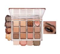 Eyeshadow Pink Eye shadow Palette, Nude Make-Up Palettes Shimmer Glitter Shadows Pallets for Women, Matte Make up Highlight Shades Palette Set, 12 Colour Natural Long Lasting Highly Pigmented
