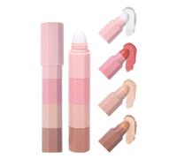 Eyeshadow Stick, 4 In 1 Multi-Use Cream Shadow Pencil, Long Lasting，#1 | Twist-Up Portable Applicator, Soft Blendable Texture, Waterproof Sweat-Resistant All-Day Wear, Dual Matte Shimmer Finish