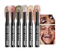 Eyeshadow Stick - 6 Colors Highlight And Brightening Pen | Pearlescent Silkworm Pen Waterproof Long Lasting Lazy Makeup Stick | Eyee Shadow Pencil - Ideal For Quick Natural Daily Makeup