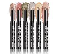 Eyeshadow Stick 6PCS Waterproof Highlighter Eyeshadow Pen Set Creamy Long-Lasting Eye Makeup Kits For Women Girls Gifts Cream Eye Brightener Stick Makeup Set