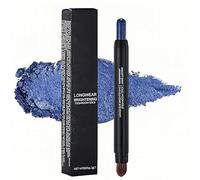 Eyeshadow Stick, Blue Eyeshadow -- Long-Lasting Waterproof Eye Shadow Stick with Hypoallergenic, Highly Pigmented Formula & Blending Brush for Smudge-Proof, Sparkling Eye-Makeup, Blue Eye Pencil