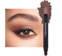Eyeshadow Stick Brown, Cream Matte Eye Shadow Dual-Ended Nude Eyeshadows Crayon with Brush, Waterproof Long Lasting Create Smoky Eye Pencil Makeup for Christmas Gifts