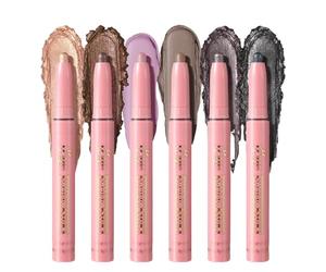 Eyeshadow Stick, Eye Brightener Stick, Shiny Pigmented Eye Shadow for Girls and Women, Smudgeproof Makeup Supplies for Daughters, Coworkers, Friends, Family, Portable Beauty Accessory