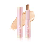 Eyeshadow Stick Jelly Glitter Eyeshadow Pen Shimmer Highlighter Stick Creamy Texture for Eyes Inner Angle Face Body Lips Make-Up 6 Colours 03# Rose Gold