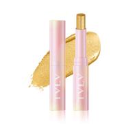 Eyeshadow Stick Jelly Glitter Eyeshadow Pen Shimmer Highlighter Stick Creamy Texture for Eyes Inner Angle Face Body Lips Make-Up 6 Colours 04# Gold Shimmer