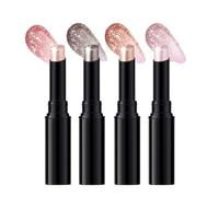 Eyeshadow Stick, Jelly Makeup Crayon, 4-Piece Pen with Smooth Texture, Face Cosmetic Cream Formula, Stylish Eye Tool with Shimmer Design, Beauty Accessory for Party and Wedding