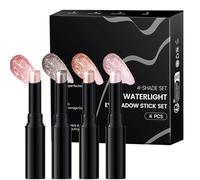 Eyeshadow Stick, Jelly Shimmer Face Makeup,Eye Shadow Pen - for Night Out Date Wedding Travel Vacation Stage Work Casual School Party