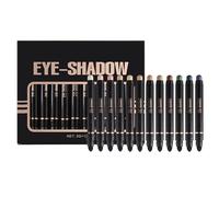 Eyeshadow Stick, Neutral Cream Makeup Set, 12 Shades High Gloss Pencil, Built-In Double End Smudger, Long-Lasting Effect Feature, Premium Eye Beauty Tool, Daily Women Cosmetic