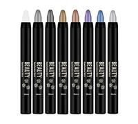 Eyeshadow Stick - Portable Glitter Pencil, Lightweight Eye Makeup Crayon | 8pcs Blendable Smudge Proof Eyeshadow Sticks Set With Soft Texture, Long Lasting Shine For Daily Makeup And Party Looks