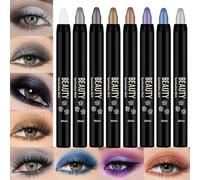 Eyeshadow Stick Set, 8 Pieces Shimmer Cream Eyeshadow Pencil Crayon, Waterproof Long Lasting Create Glitter Eye Makeup