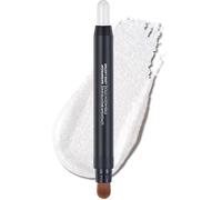Eyeshadow Stick White, Glitter Eye Shadow Stick Metallic Eye Glitter, Shimmer Silver Waterproof High Pigmented Dual-Ended Eyeshadows Crayon with Brush Eye Makeup for Christmas Gifts