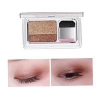 Eyeshadow Waterproof Two-Color Lazy Eyeshadow Double Colors Glitter Eyeshadow Waterproof Long Lasting for Beginner Colorful