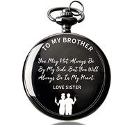 EYESHOCK Brother Gifts from Sister, to My Brother Pocket Watch Christmas Birthday Graduation Gifts for Brother Adult