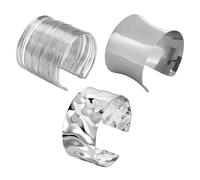 Eyesoul 3Pcs Chunky Gold Cuff Bracelets Open Wide Bangle Bracelets Set for Women Minimalist Irregular Bracelet Statement Wrist Cuff Wrap Bracelet Jewelry, 3pcs, no gemstone