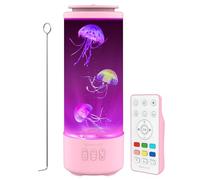 Eyesound Jellyfish Lamp Bluetooth Speaker with White Noise - 7 Color Changing Jelly Fish Tank Aquarium Light, 4 Lighting Modes for Relax & Sleep, Home Office Bedroom Decor, Gift for Kids Teens Adults