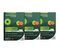 Eyetamins Vision Support 3 Pack Advanced Antioxidant Eye Supplement with Lutein, Zeaxanthin & Astaxanthin, Vitamins C, D & E, Zinc & Copper - Supports Healthy Vision and Eye Health, 3x30 Softgels