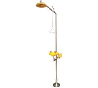 Eyewash Station Emergency Shower, Combined Eye-Catching Luminous Push Rod for First Aid Response, Safety Equipment for Workplace and Industrial Use