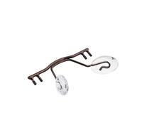 Eyewear Bridge Replacement For Rimless Frame Stainless Steel Eyewear Nose Bridges With Nose Pad NB015(NB015 Brown)