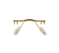 Eyewear Bridge Replacement For Rimless Frame Stainless Steel Eyewear Nose Bridges With Nose Pad NB015(NB015 Gold)
