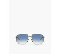 DAVID BECKHAM Man DB 7102/S 06S/08 Sunglasses Metal Gold / Beige Blue Squared Shaded