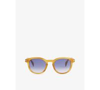 Eyewear By David Beckham Mens Eyewear By David Beckham Db1198/S Round-Frame Acetate Sunglasses Yellow Horn