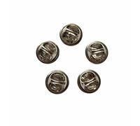 EyeWearStraps 5 x Replacement Silver Coloured Metal Butterfly Clasp Pin Back Backs Clip For Lapel Pins UK Seller