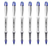 EYEYE Blue Rollerball Pens 0.7mm, 6 Pack Medium Point Roller Ball Pen Quick Dry, Liquid Ink Pen Fine Point Smooth Writing Pens for Journaling, Note Taking, School, Office Supplies