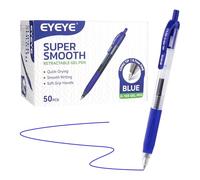 EYEYE G-103 Retractable Gel Pens 0.7mm, 50 Pack 0.7 mm Blue Ink Medium Point Ballpoint Pen Quick Drying, Pen Fine Point Smooth Writing Pens for for Office & Back to School Supplies
