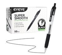 EYEYE G-103 Retractable Gel Pens Black 0.7mm, 50 Pack Medium Point Gel Ink Pens Quick Drying, 0.7 mm Fine Piont Ballpoint Pen Smooth Writing Pens for Office & Back to School Supplies