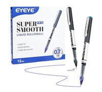 EYEYE Rollerball Pens 0.7mm, 6 Black 6 Blue Medium Point Roller Ball Pen Quick Dry, Liquid Ink Pens Fine Point Smooth Writing Pens for Journaling, Note Taking, School, Office Supplies