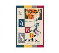 EYEZER A Bout De Souffle (Breathless) Wall Art Print Canvas Poster Wall Art Decor Print Picture Paintings for Living Room Bedroom Decoration Unframe-style 16x24inch(40x60cm)