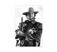 EYEZER Clint Eastwood- Black And White Poster Canvas Poster Wall Art Decor Print Picture Paintings for Living Room Bedroom Decoration Unframe-style 12x18inch(30x45cm)