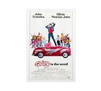 EYEZER Grease - Movie Poster Canvas Poster Wall Art Decor Print Picture Paintings for Living Room Bedroom Decoration Unframe-style 12x18inch(30x45cm)