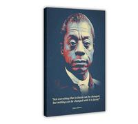 EYEZER Poster of James Baldwin's Famous Quotes Canvas Poster Wall Art Decor Print Picture Paintings for Living Room Bedroom Decoration Frame-style 16x24inch(40x60cm)