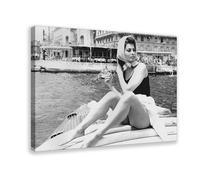 EYEZER Sophia Loren in Italy Print Canvas Poster Wall Art Decor Print Picture Paintings for Living Room Bedroom Decoration Frame-style 12x18inch(30x45cm)