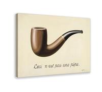 EYEZER The Treachery of Images by Magritte Poster Canvas Poster Bedroom Decor Sports Landscape Office Room Decor Gift Frame-style 24x36inch(60x90cm)