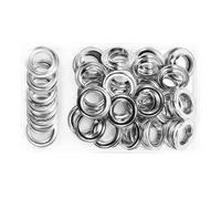 Eyiara 20mm Eyelet Punch Set Large Tarpaulin Eyelet Set Silver Metal Grommet Eyelet Set for Curtains Canvas Fabric Clothing-