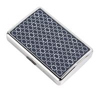 EYIDADAE Elegant and Beautiful Metal Cigarette Case for Men and Women - Can Hold 16 Regular (King Size) or 100mm Cigarettes, Making It Perfect for Daily and Travel Use (Checkered Silver)