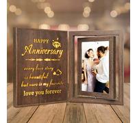 EYITUPC Anniversary Light Up Photo Frame Gifts for Her & Him, Wedding Anniversary Photo Frame Gifts for Wife & Husband Couple, Holds Two 4x6 Photos