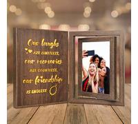 EYITUPC Friendship Light Up Photo Frame Best Friend Birthday Gifts for Women Bff Bestie Sister, Holds Two 4x6 Photos
