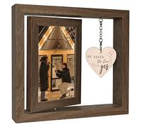 EYITUPC He Asked She Said Yes Rotating Frame Engagement Gifts for Couples | Wood, Wedding Engagement Gifts for Couples Women Her Fiance, Dis Two 15x10 cm
