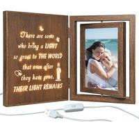 EYITUPC Light Up Bereavement Photo Frame Sympathy Grief Remembrance Gift, Thinking of You Gifts for Women, Holds 2 4x6 Photos - Light Remains